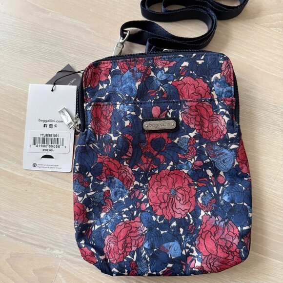 Baggallini Take Two Large RFID Bryant Crossbody - Floral - Picture 1 of 4